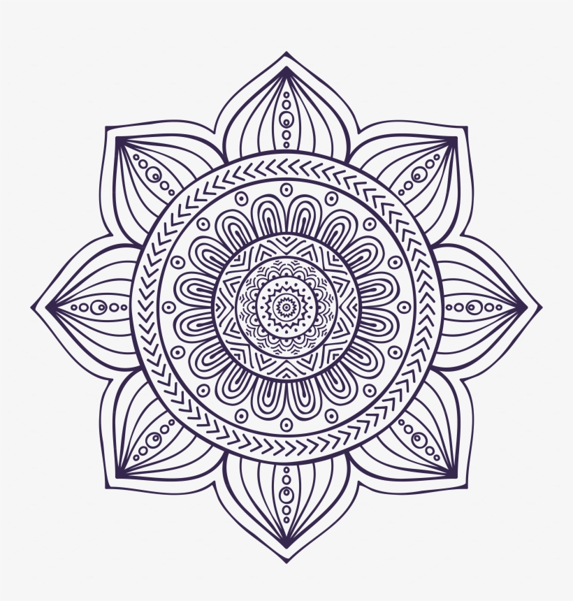 Mandala Drawing Art - Livro De Colorir Mandalas - Vol.1, transparent png download