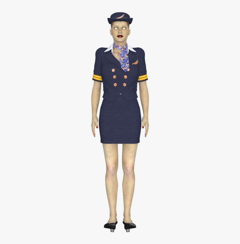 Flight Attendant Transparent Images - Day Dress, transparent png download