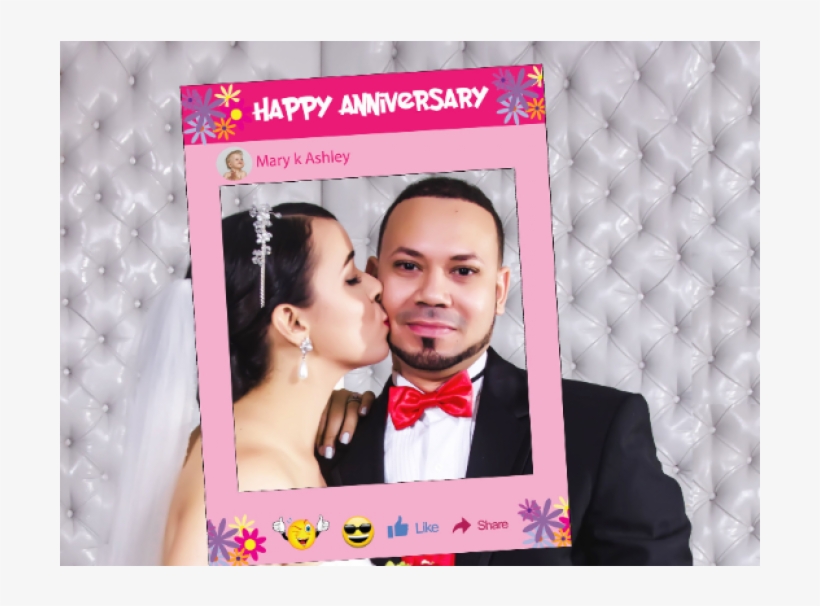 Anniversary Photo Prop Frame, Large Printed & Ship, - Photo Booth, transparent png download