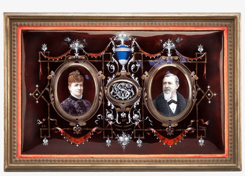 Hand Painted Limoges Marriage Anniversary Plaque, transparent png download
