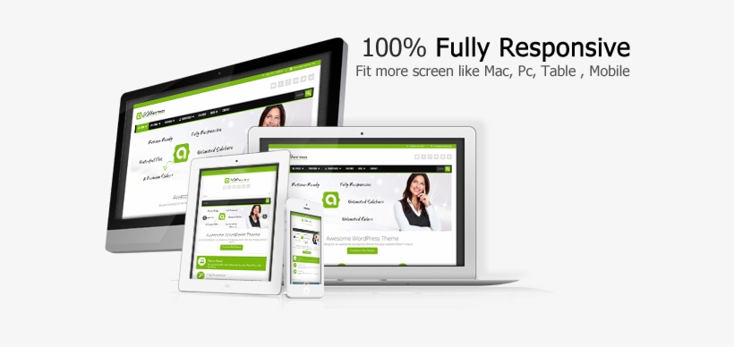 Alterna Is Fully Responsive And Can Adapt To Any Screen - Wordpress, transparent png download