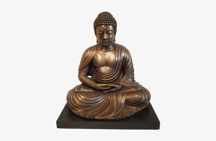 Japanese Kyoto Buddha Statue - Buddha Statue In Bronze And Sitting Posture Écor, transparent png download