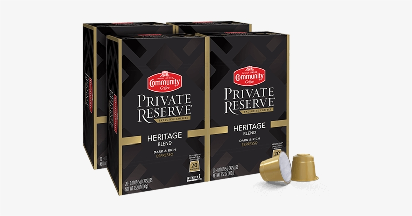 Heritage Blend Espresso Capsules 80 Count - Coffee, transparent png download