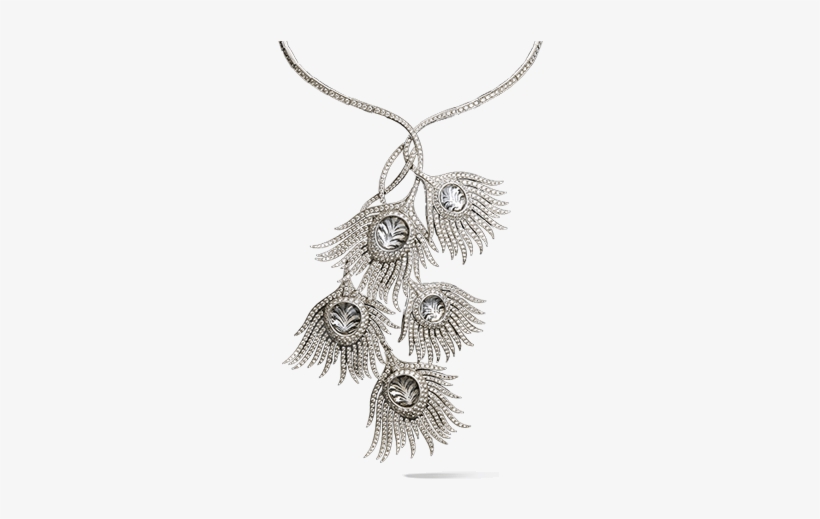 Collar White Peacock - Серьги Перо Павлина Купить, transparent png download