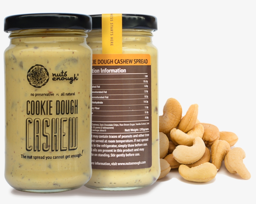 Cookie Dough Cashew - Nuts.com Salted Roasted Cashews 1 Lb Bag - Bulk Sizes, transparent png download