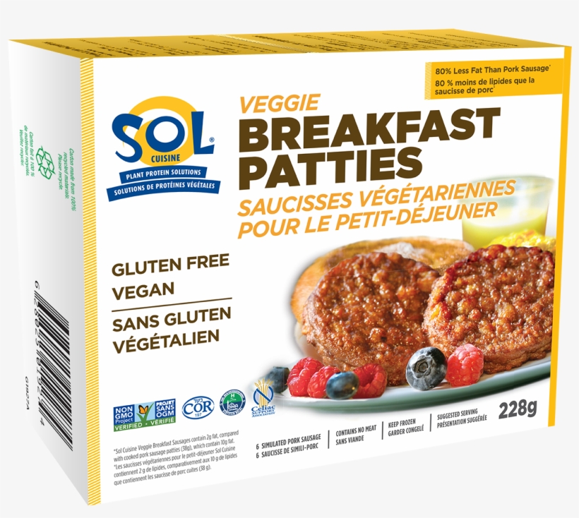 Breakfast - Burgers - Gluten Free Meatless Breakfast Sausage, transparent png download