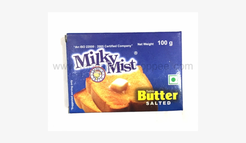 Milky Mist Table Butter Salted 100gm - Milky Mist, transparent png download