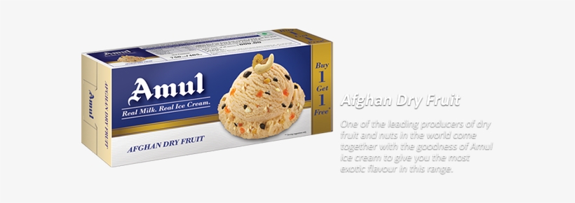 About Amul Ice Cream - Amul Afghan Dry Fruit, transparent png download
