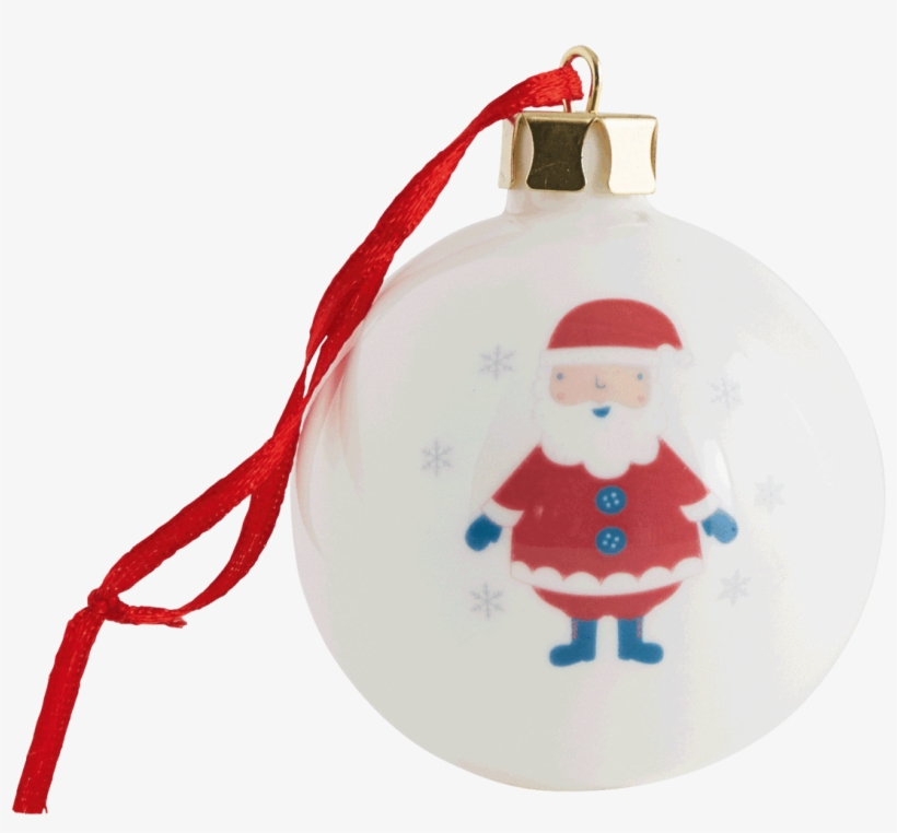 Personalised Tree Bauble, Father Christmas - Christmas Day, transparent png download