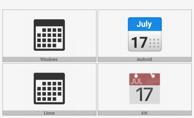 Calendar On Various Operating Systems - Operating System, transparent png download