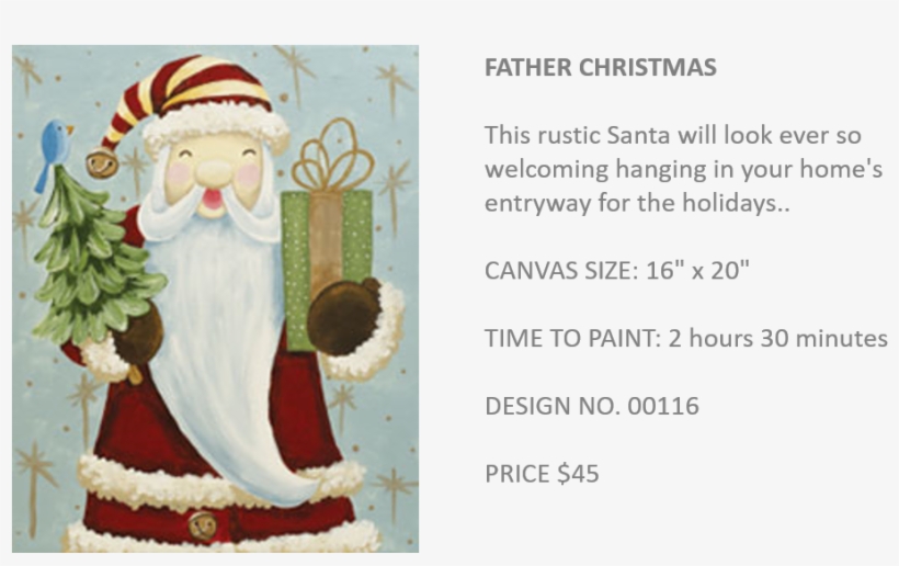 Father-christmas - Painting, transparent png download
