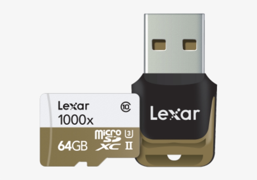 Lexar 64gb Professional 1000x Microsdhc/microsdxc Uhs-ii - Lexar 128gb Professional 1000x Microsdhc/microsdxc, transparent png download