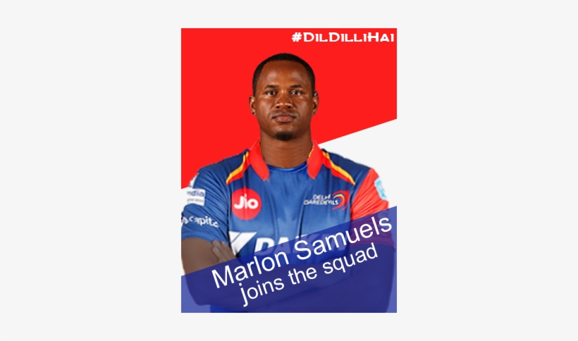 Marlon Samuels Big Hitting Abilities Can Be Handy For - Marlon Samuels Delhi Daredevils, transparent png download