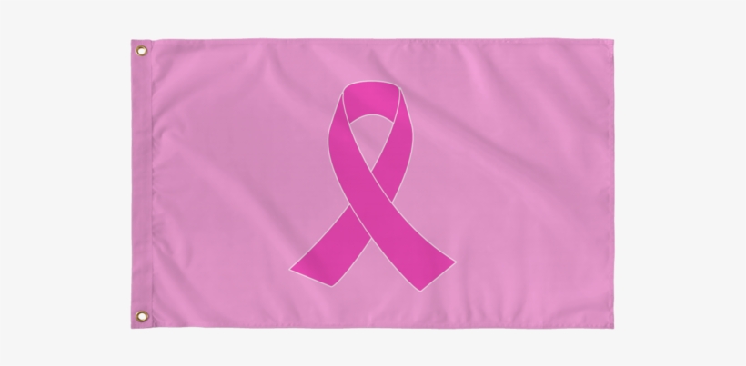 Breast Cancer Awareness Pink Ribbon Flag - Pink Ribbon, transparent png download