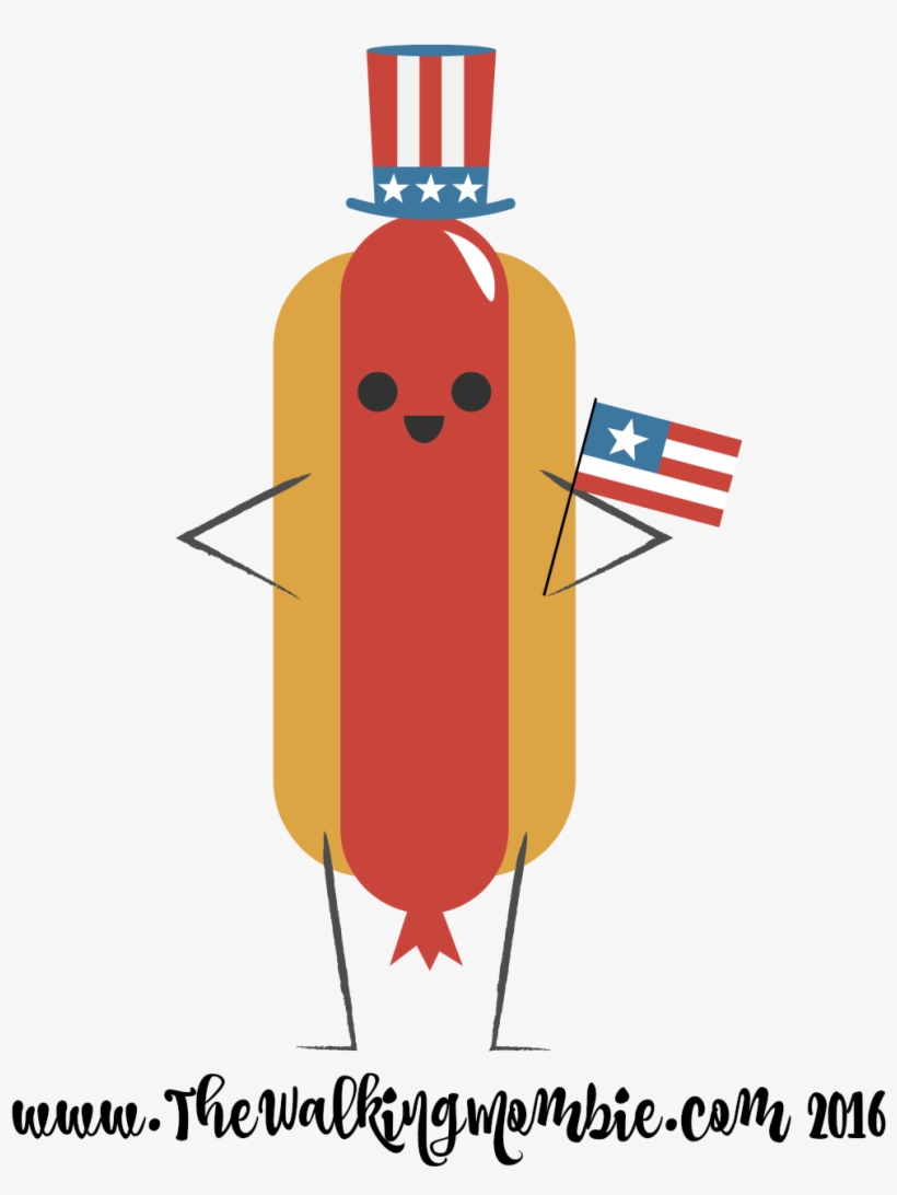 Free 4th Of July Clipart-hot Diggity Dog Www - Wir Gehen Zusammen Wie Würstchen Und Bier! Karte, transparent png download