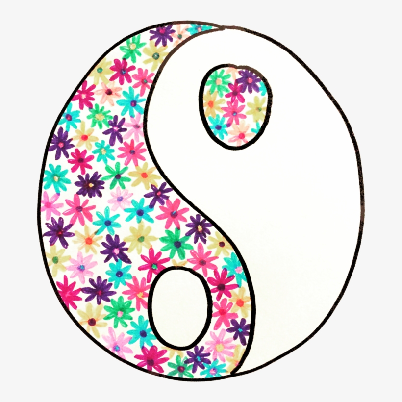 Flower Yin Yang - Yin And Yang, transparent png download