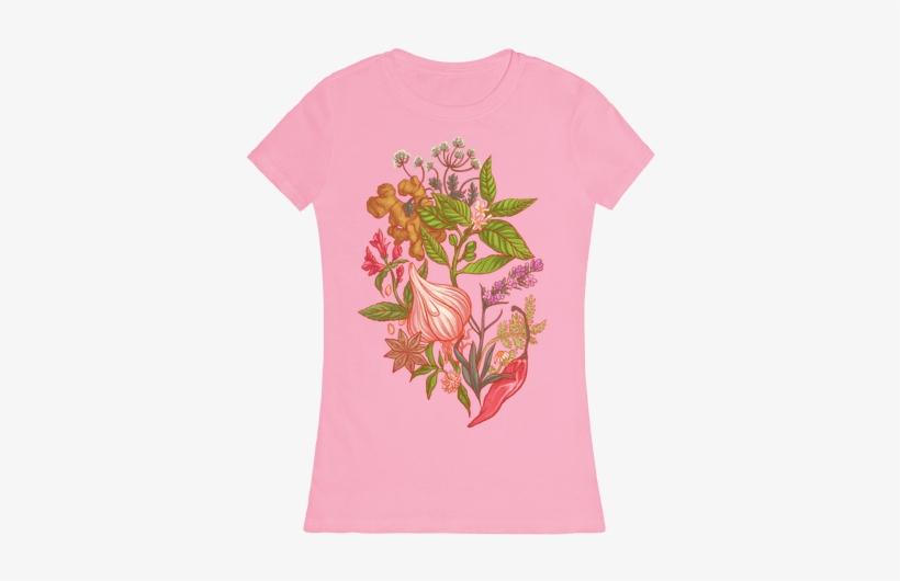 Chef's Botanical Herbs And Spices Womens T-shirt - Senpai Notice Me Jesus, transparent png download