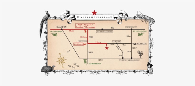 Map - Halfaampieskraal Farm, transparent png download