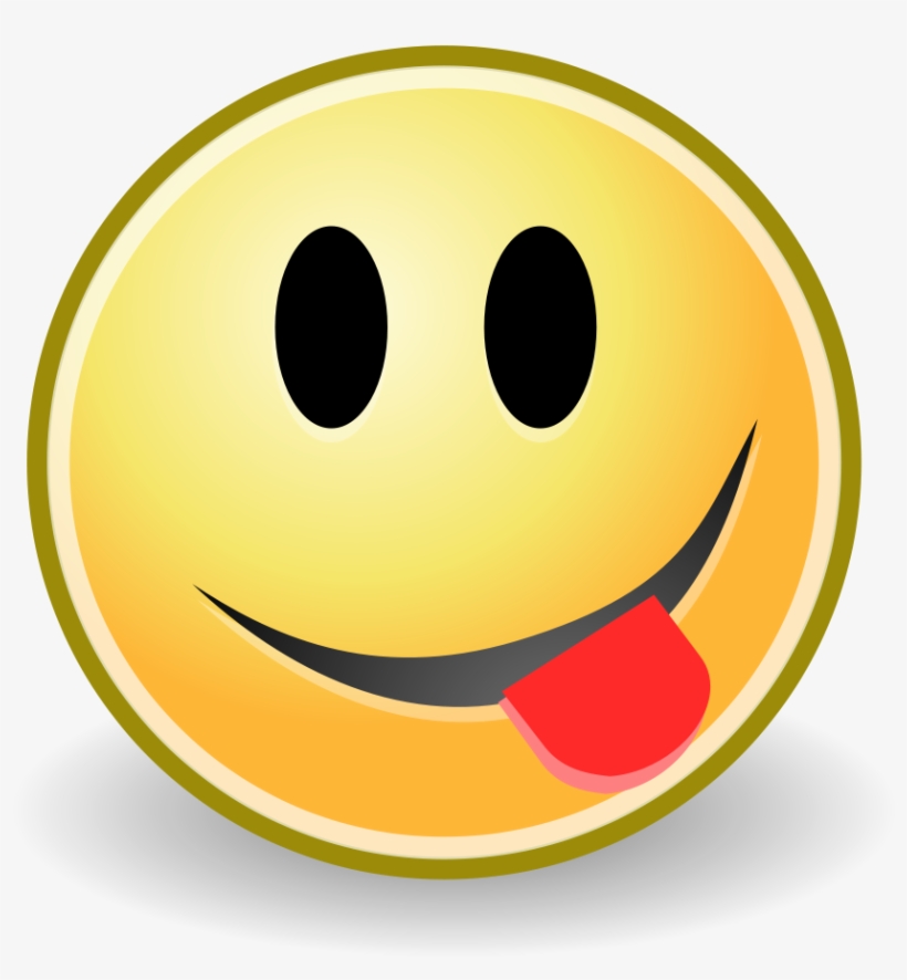 File - Face-tongue - Svg - Smiley Face With Tongue Png, transparent png download