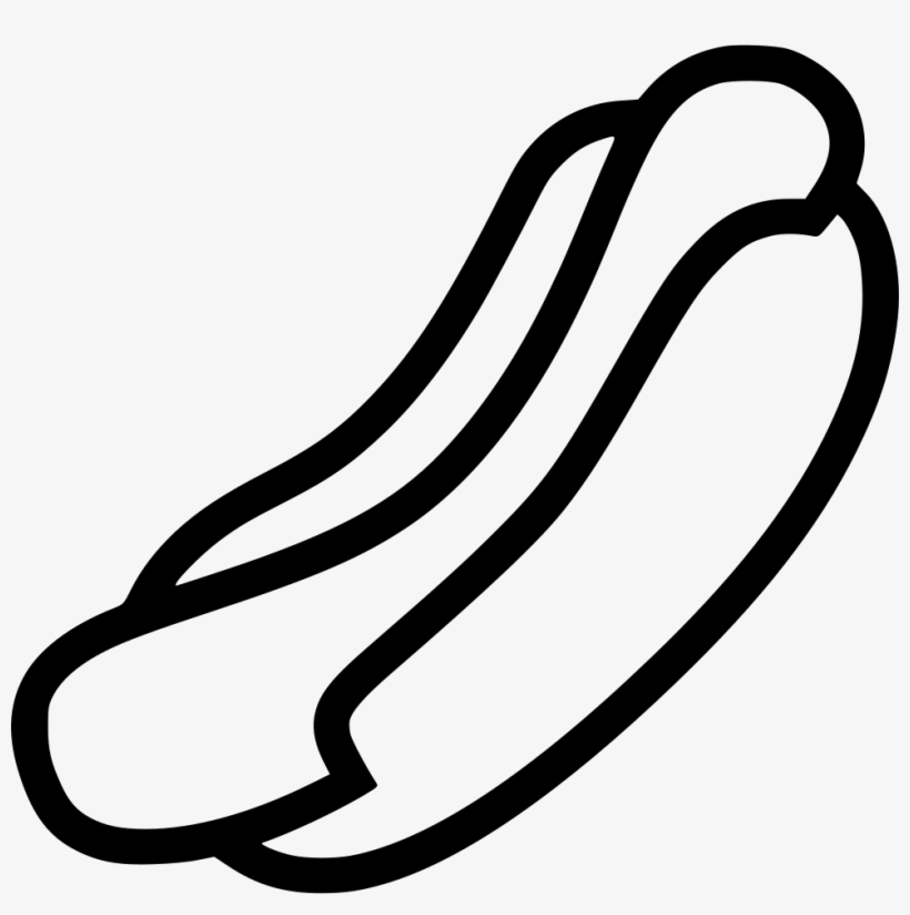 Hot Dog - - Hot Dog Vector Black And White Transparent PNG - 980x938