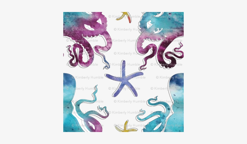 Underwater Watercolor - Octopus, transparent png download