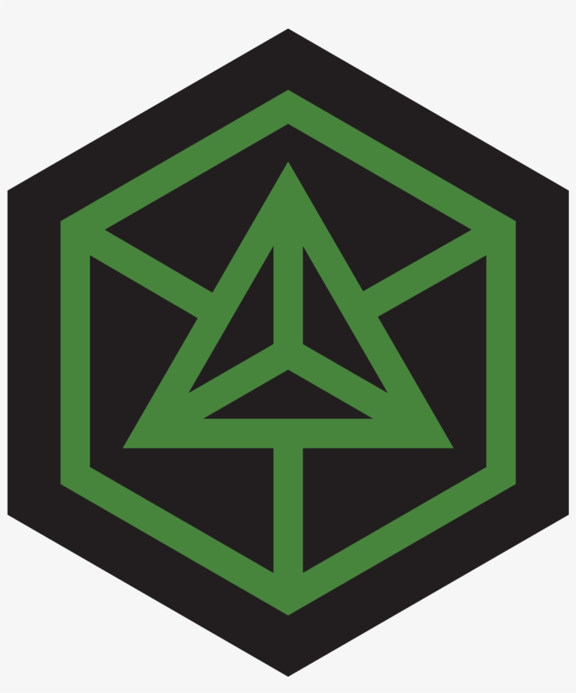 Enlightened Hexagon - Green And Blue Background, transparent png download