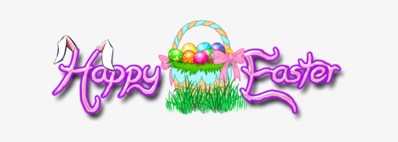 Easter Clipart Text - Easter, transparent png download