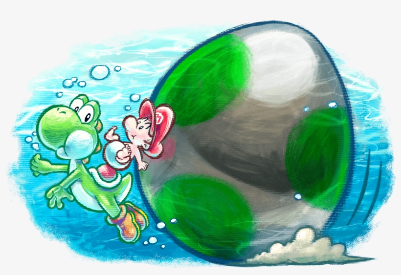 Yoshi's New Island Artwork Including Lots Of Crazy - Yoshi New Island Baby Mario, transparent png download