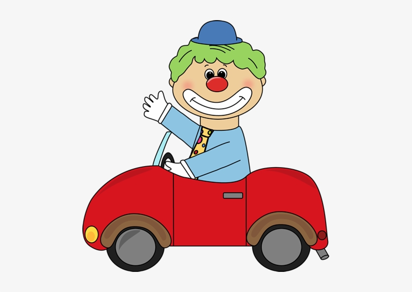 Clown In A Clown Car Clip Art - Clown In A Car Clipart, transparent png download
