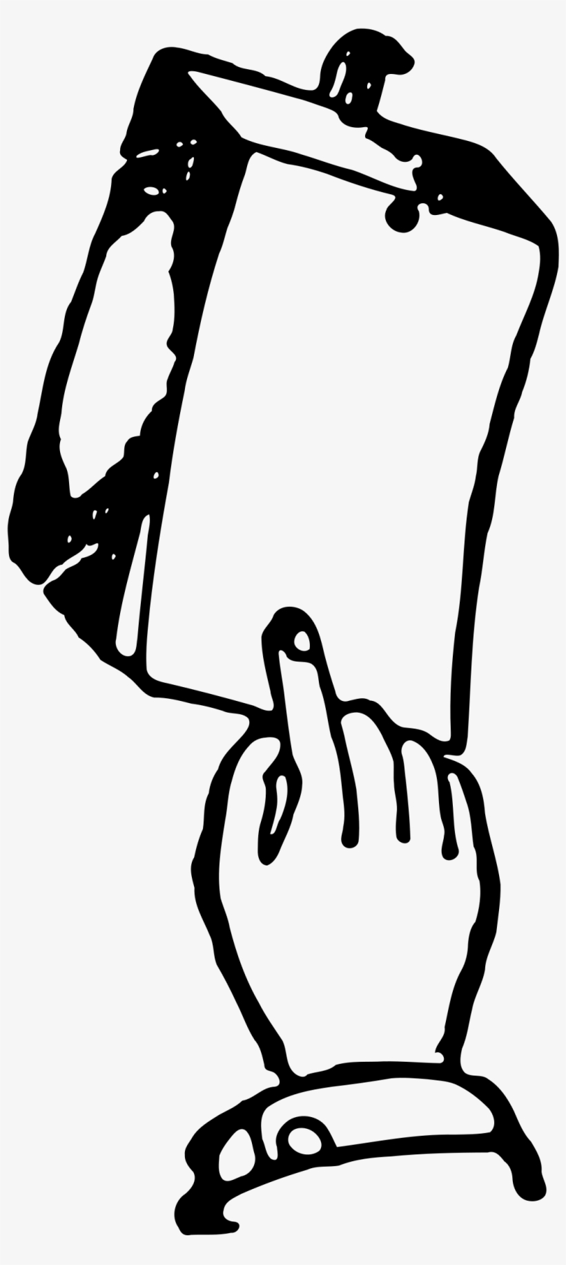 This Free Icons Png Design Of Hand Pointing Notepad, transparent png download