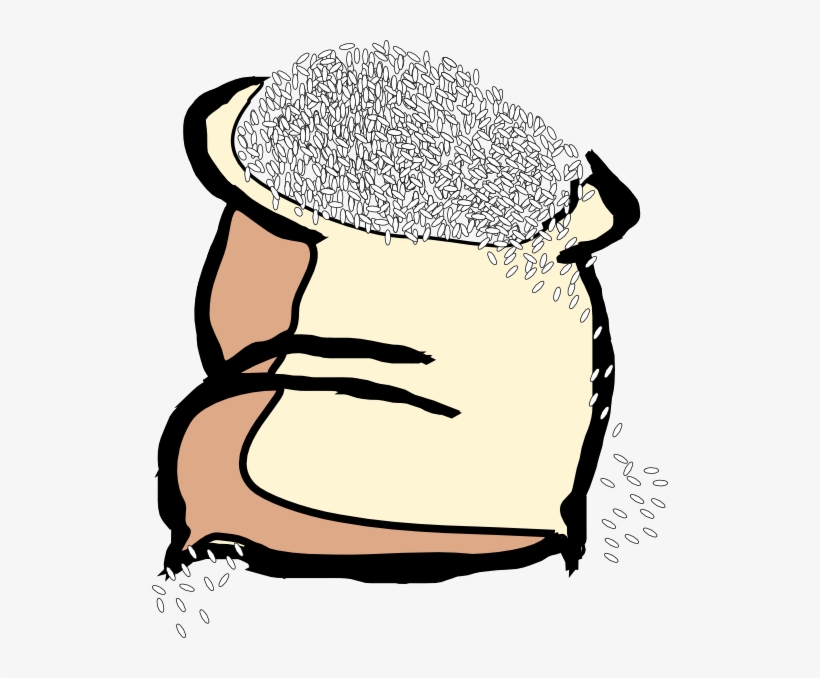 Bag Of Rice Svg Clip Arts 516 X 598 Px, transparent png download