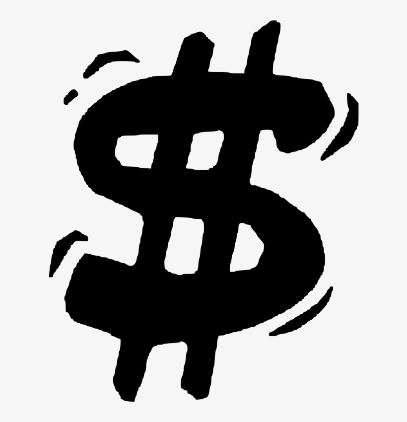 Png Free Library Dollar Clip Art Black And White Panda - Dollar Sign Clip Art Transparent, transparent png download