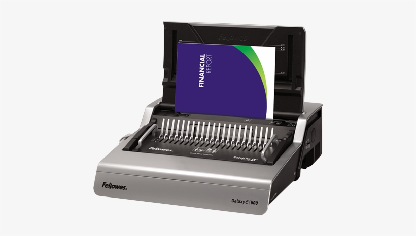 Galaxy-e™ 500 Electric Comb Binding Machine W/ Starter - Fellowes Galaxy 500 Comb Binder, transparent png download