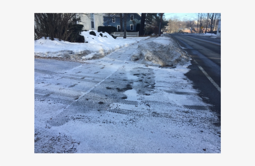 Notice The Drain Mostly Covered In The Snow Pile, The - Street, transparent png download