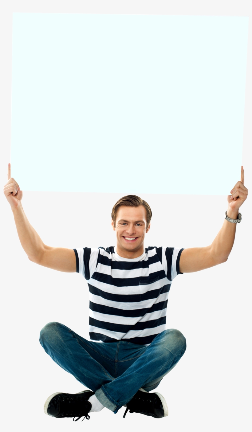 Men Holding Banner Free Png Image, transparent png download