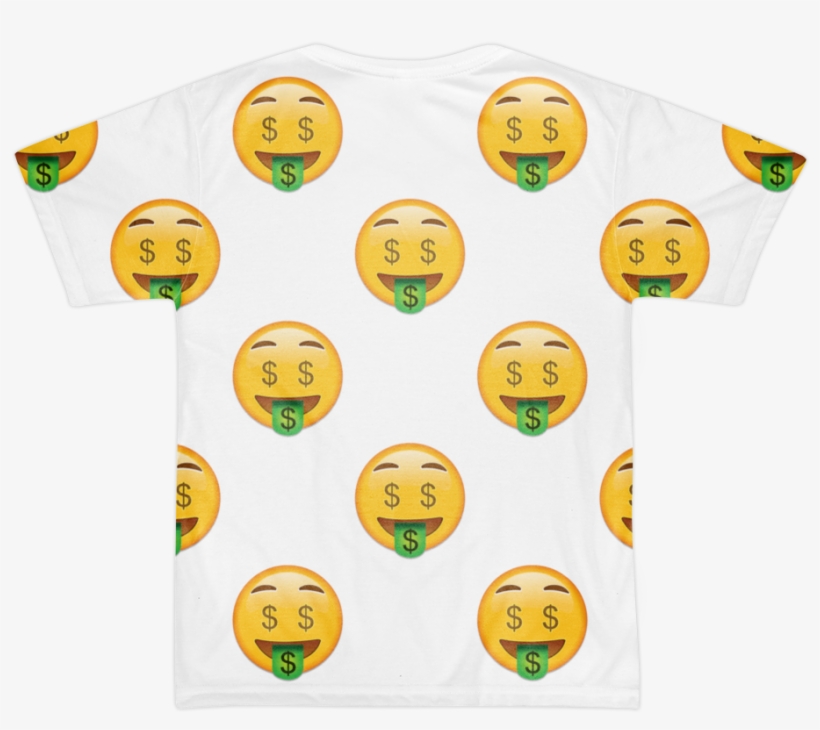 All Over Emoji T Shirt - Argent Langue Emoji Aimant - Argent Emoji - Emoji Aimants, transparent png download