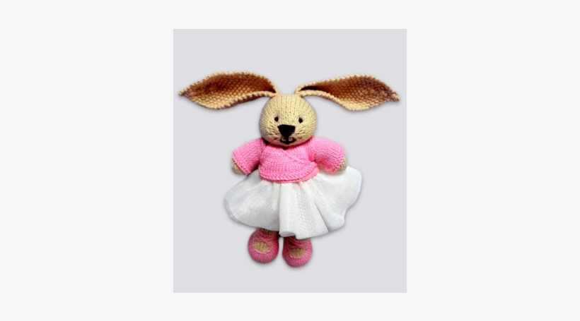 Handmade Knitted Beige Bunny Cotton Eco Friendly Stuffed - Child, transparent png download