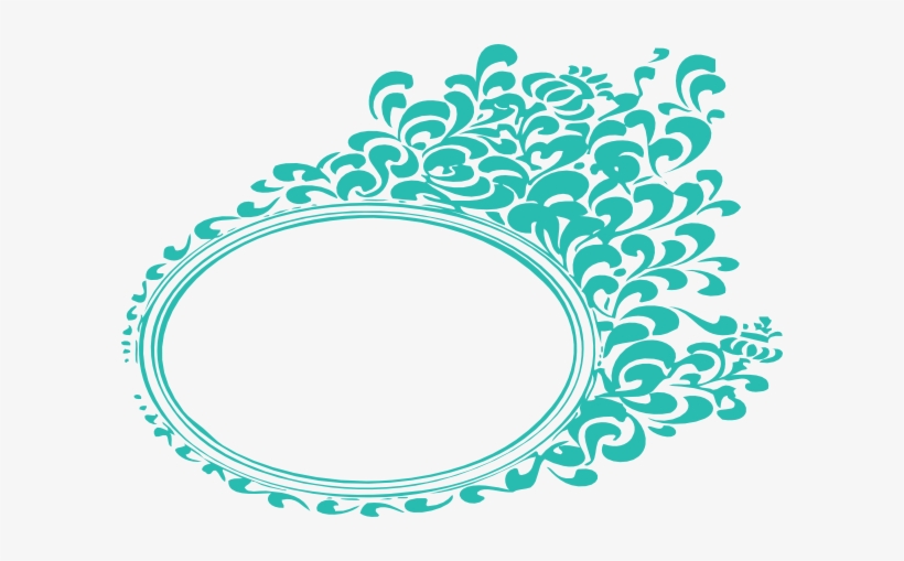 Frame Aqua Filagree Clip Art - Blue Green Frame Png, transparent png download