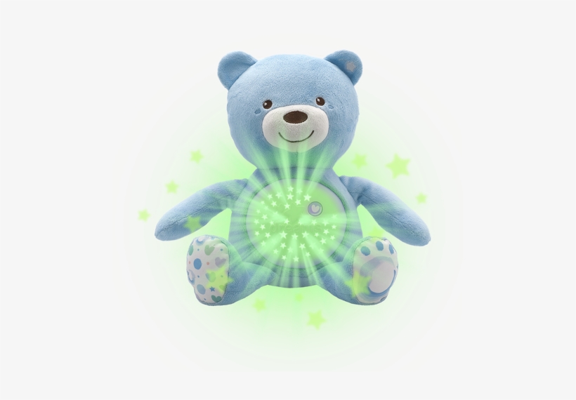 First Dreams Baby Bear Soft Toy Blue - Chicco - First Dreams Baby - Bear Night - Projector, transparent png download