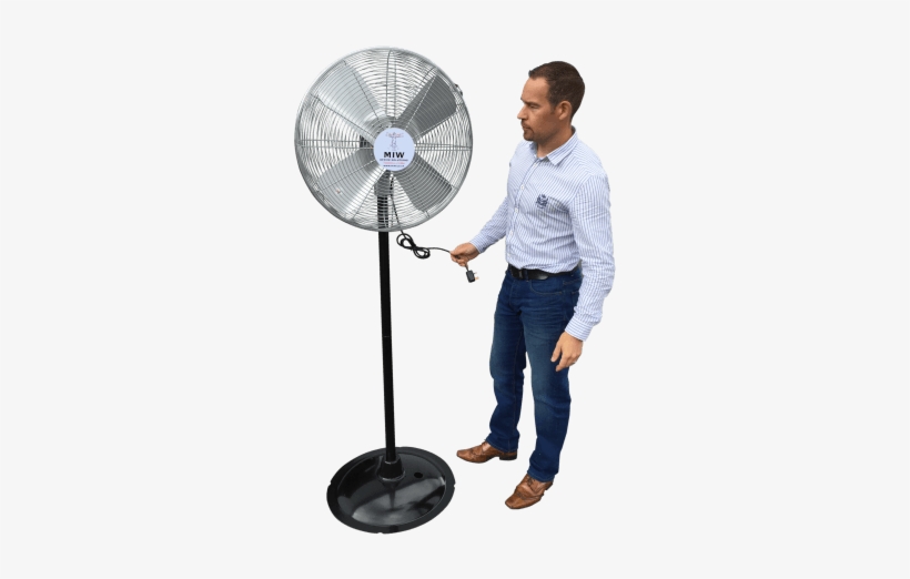 High Velocity Floor Standing Industrial Pedestal Fan - Fan, transparent png download