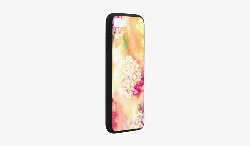 Watercolor Lotus Mandala Pattern - Mobile Phone Case, transparent png download