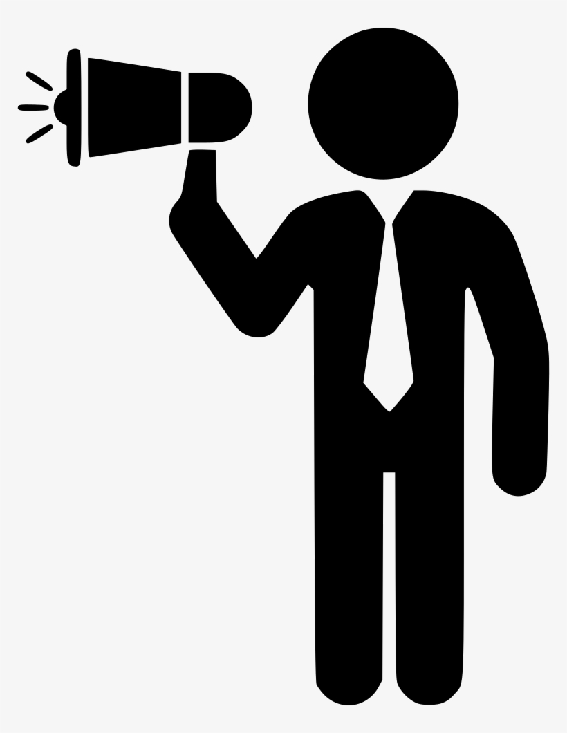 Man With Megaphone Icon, transparent png download