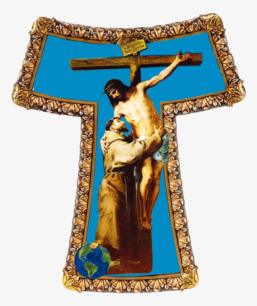 Saint Francis Of Assisi Embracing The Crucified Christ, transparent png download