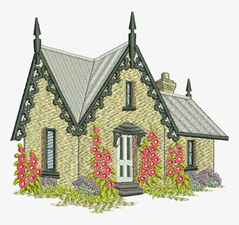 Sue Box Creations - Machine Embroidery Designs Houses, transparent png download