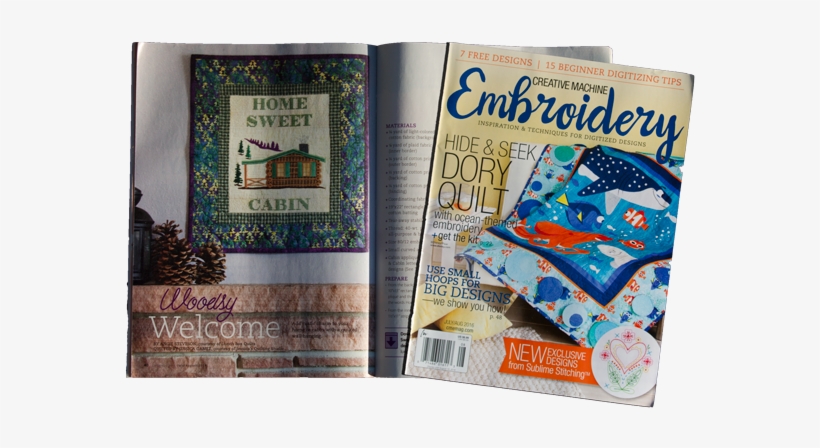 The Cabin Embroidery Design Is From The Wilderness - Creative Machine Embroidery, July/august 2016 Digital, transparent png download