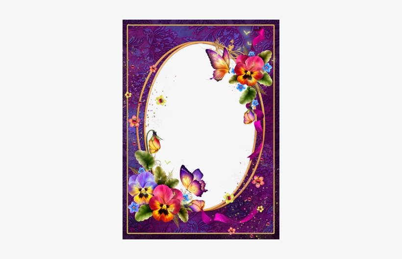 Beautiful Bright Day With Charming Pansies - Diwali Photo Frames Hd, transparent png download