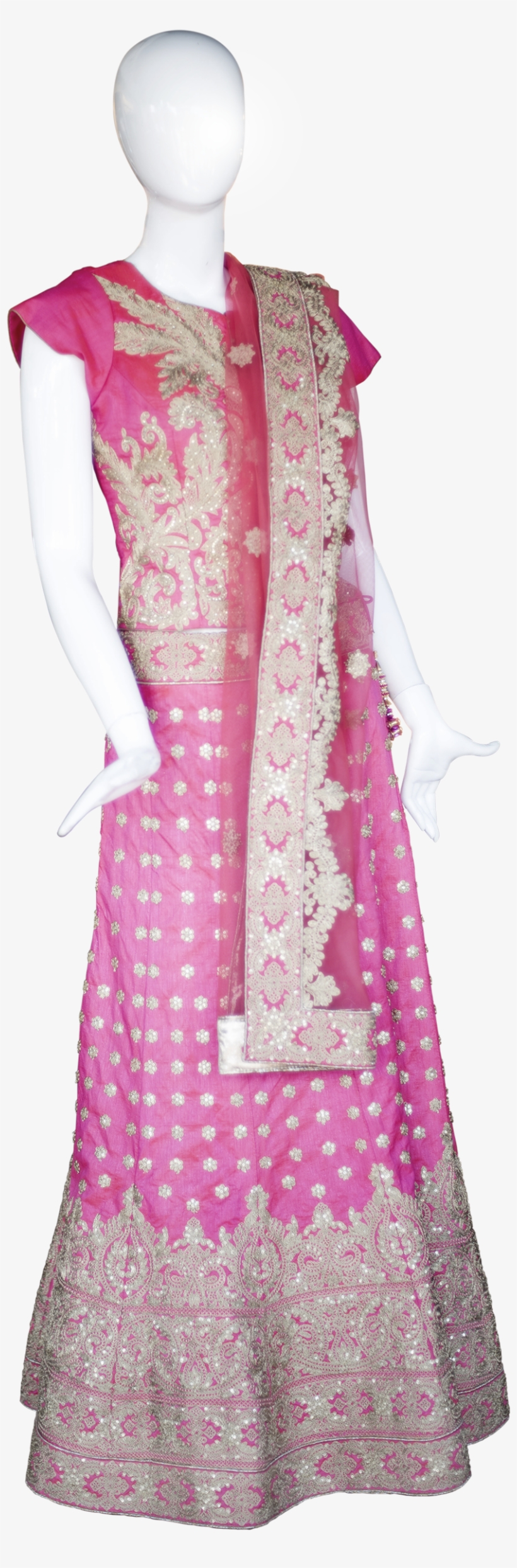 Pink Traditional Lehenga - Mannequin, transparent png download