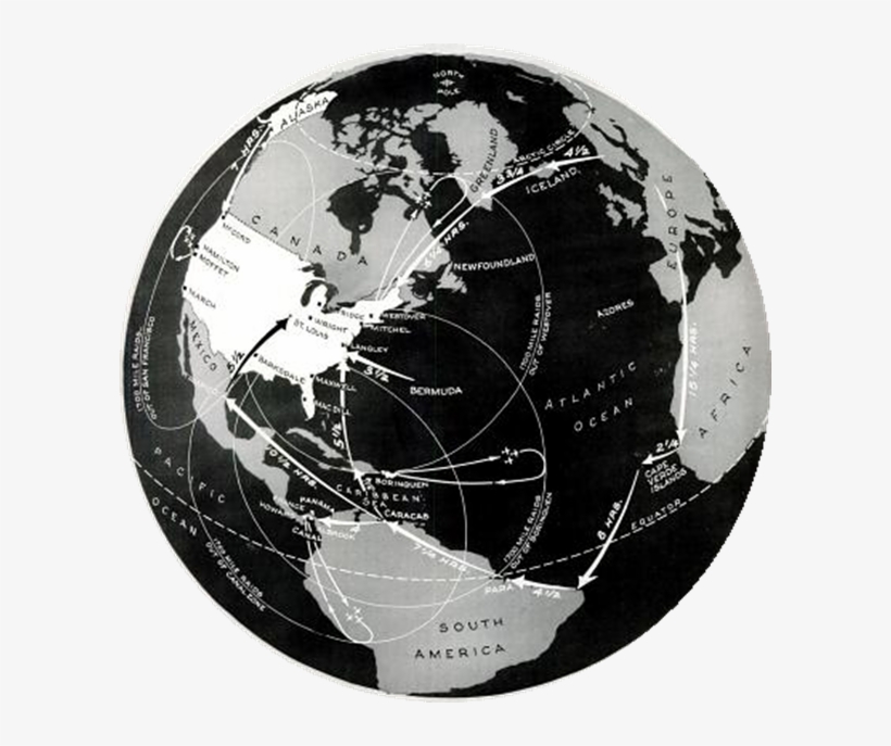 Globe Map Of Routes To Invade The Americas [600x607] - World Class Quality, transparent png download