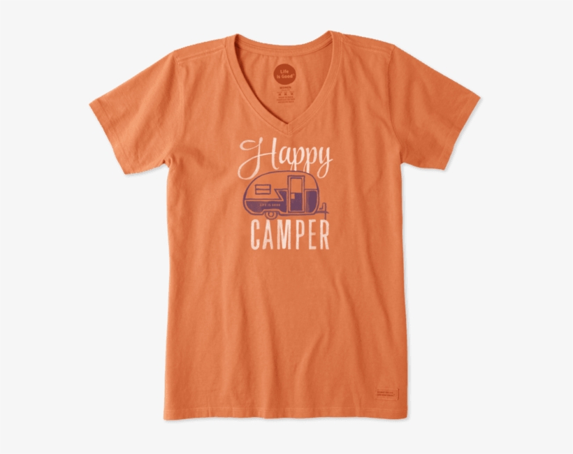Life Is Good Women's Happy Camper Crusher Vee - Life Is Good. Women's Crusher Vee - All, transparent png download