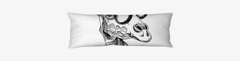 Giraffe Portrait In A Glasses And With Scarf - Illustration, transparent png download